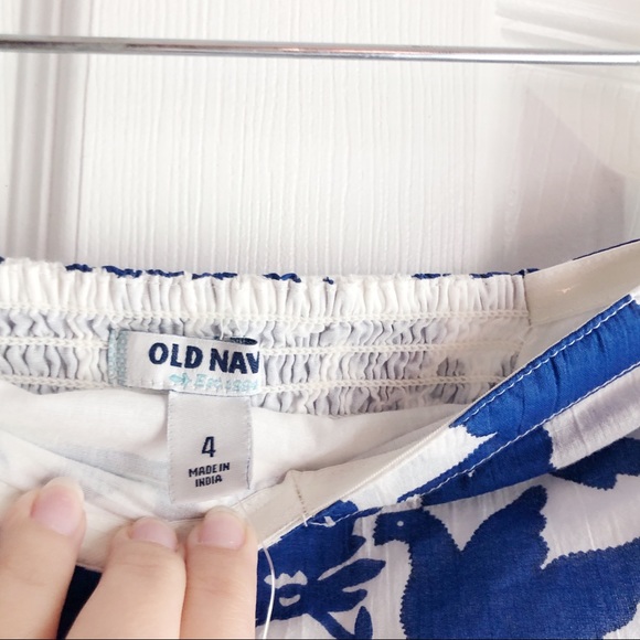 Old Navy Blue Bird Strapless Sweetheart Mini Dress - Picture 6 of 6